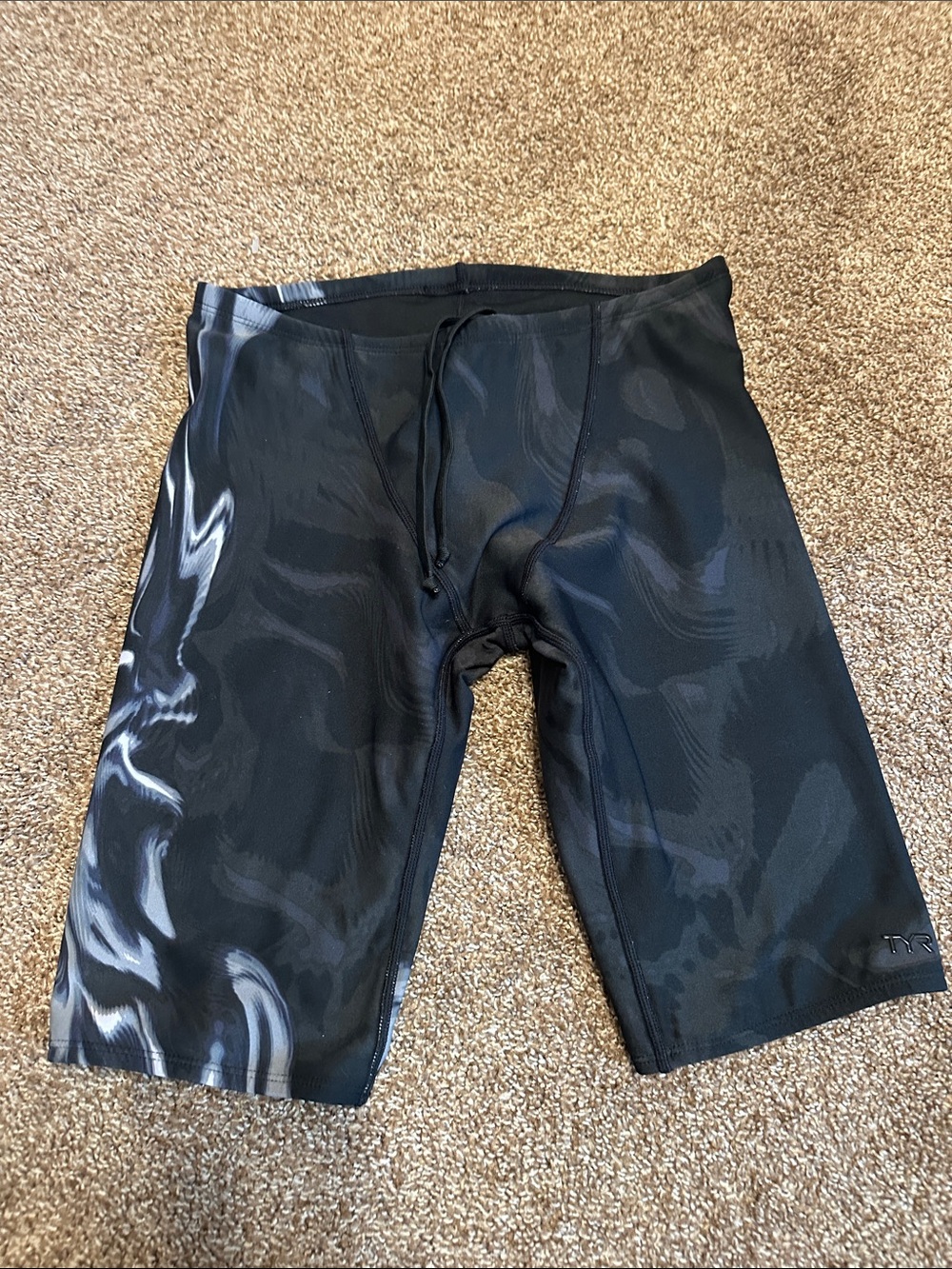 TYR Men's Black Performance Swim Jammers 32